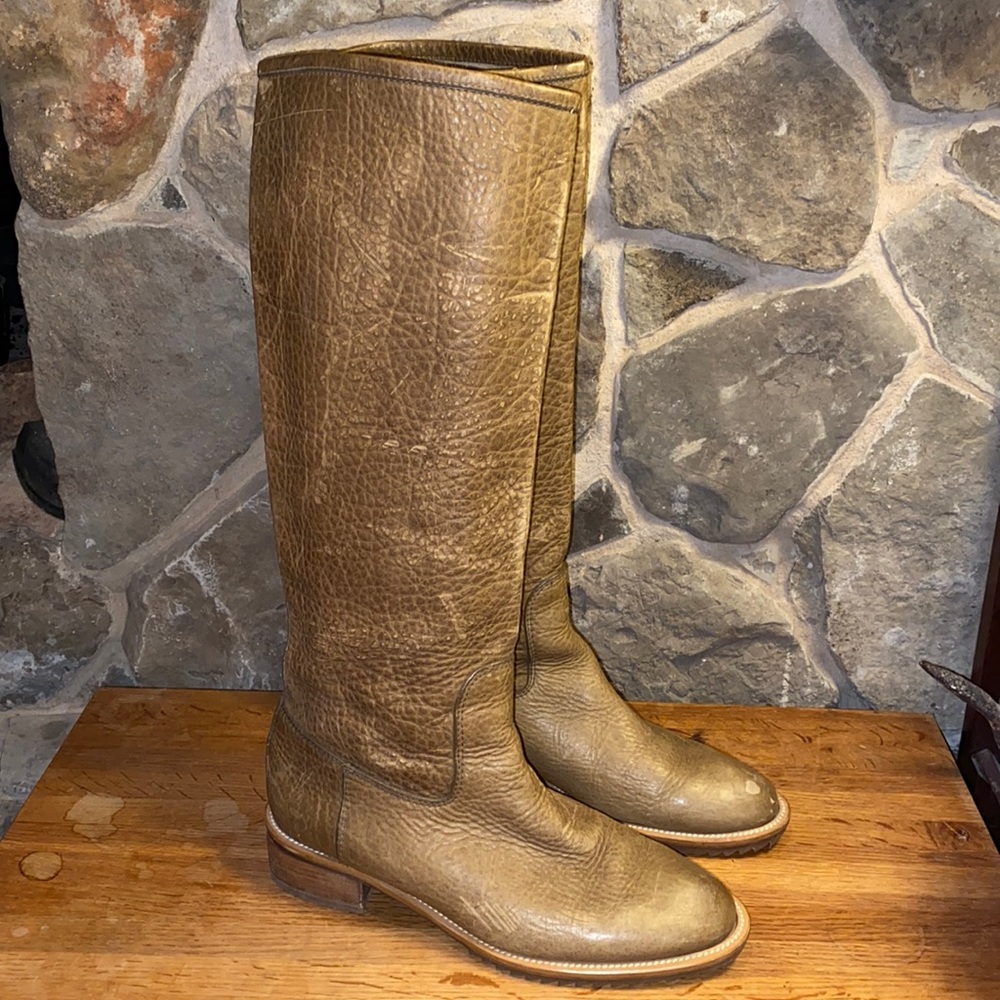Vintage Pedro Garcia tall pebbled leather riding boots